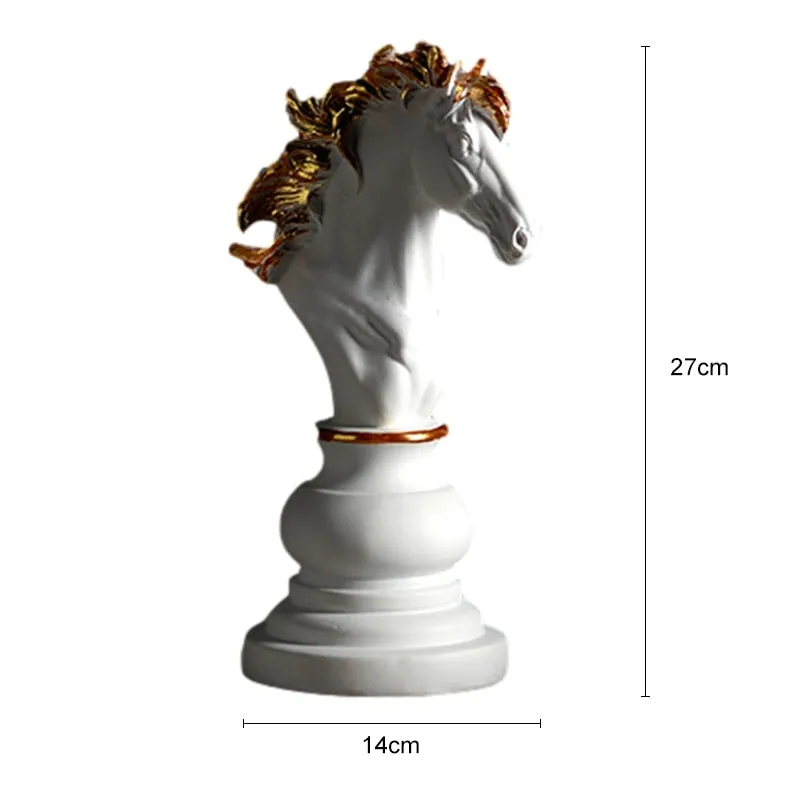 Resin Chess Pieces Sculpture For Aesthetic Interior Room And Home Decor