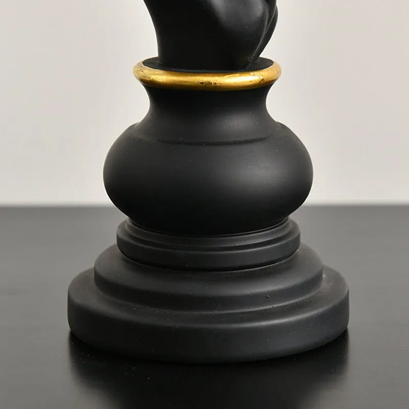 Resin Chess Pieces Sculpture For Aesthetic Interior Room And Home Decor