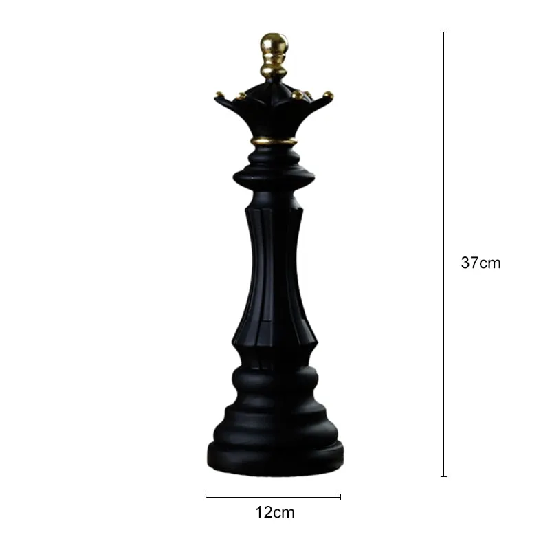 Resin Chess Pieces Sculpture For Aesthetic Interior Room And Home Decor