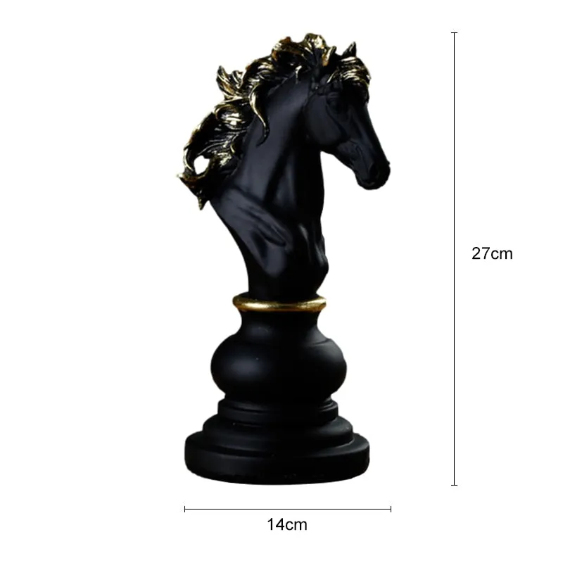 Resin Chess Pieces Sculpture For Aesthetic Interior Room And Home Decor