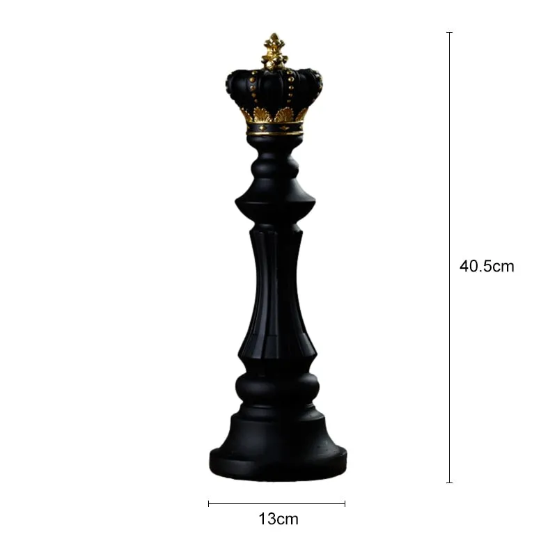 Resin Chess Pieces Sculpture For Aesthetic Interior Room And Home Decor