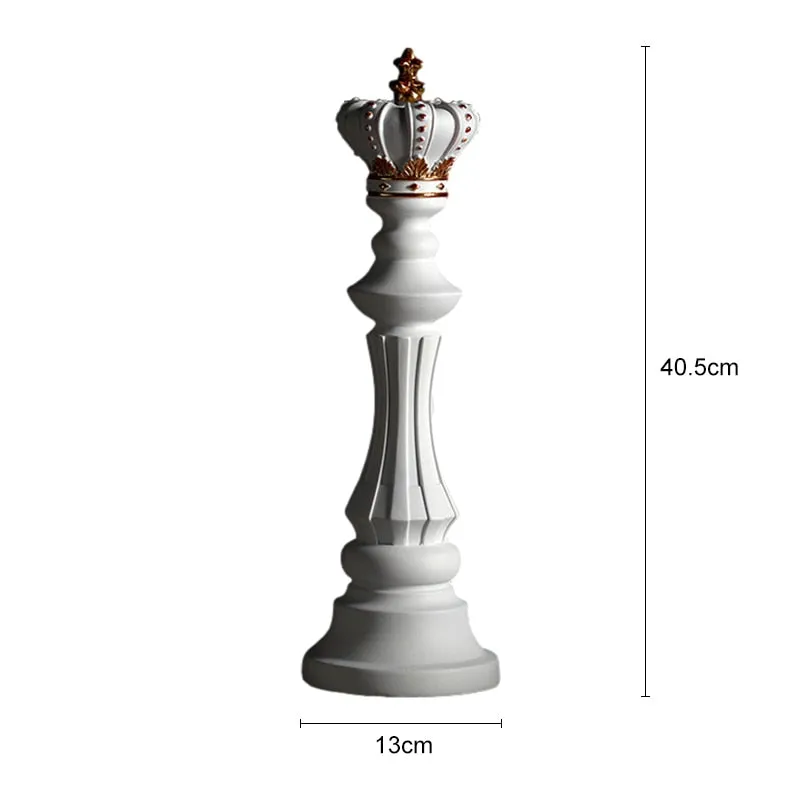 Resin Chess Pieces Sculpture For Aesthetic Interior Room And Home Decor