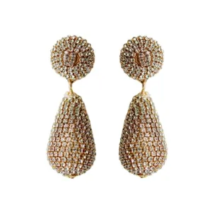 Rhinestone Wrapped Lido Statement Earrings