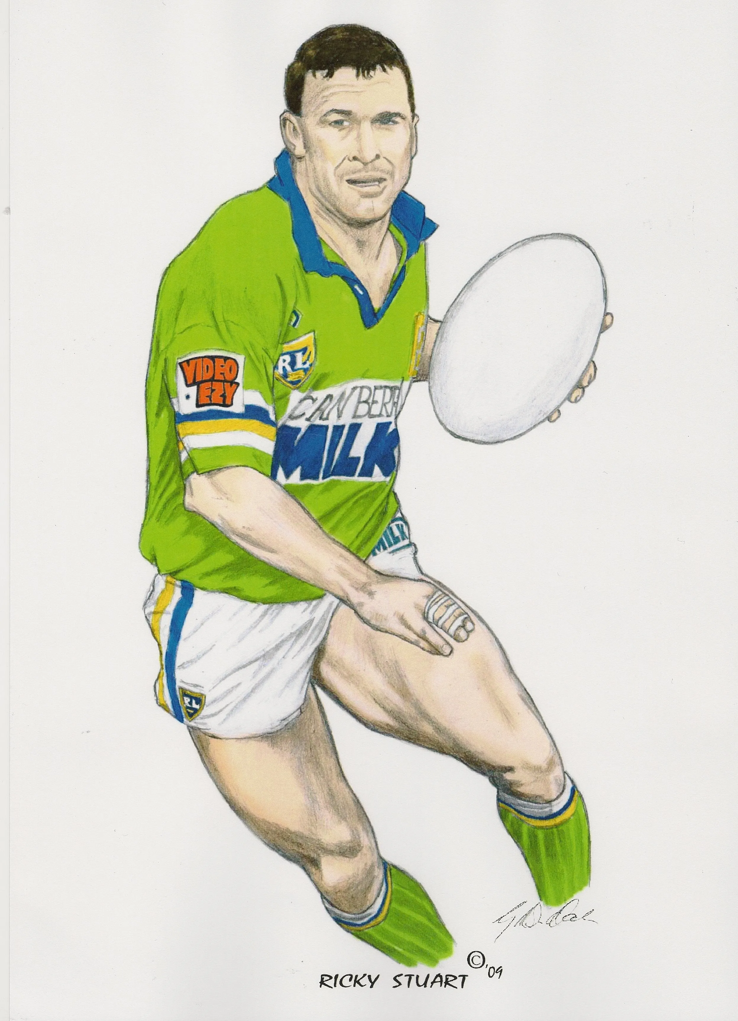 Ricky Stuart, GregsArt A4 Print