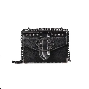 Rivet Lock Chain Shoulder Messenger Bags