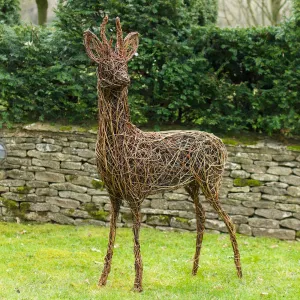 Roebuck Deer Willow Sculpture