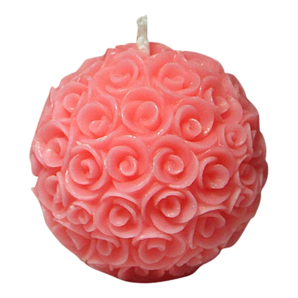 Rose Shaped Scented Ball Candle For Home Decoration Or A Gift