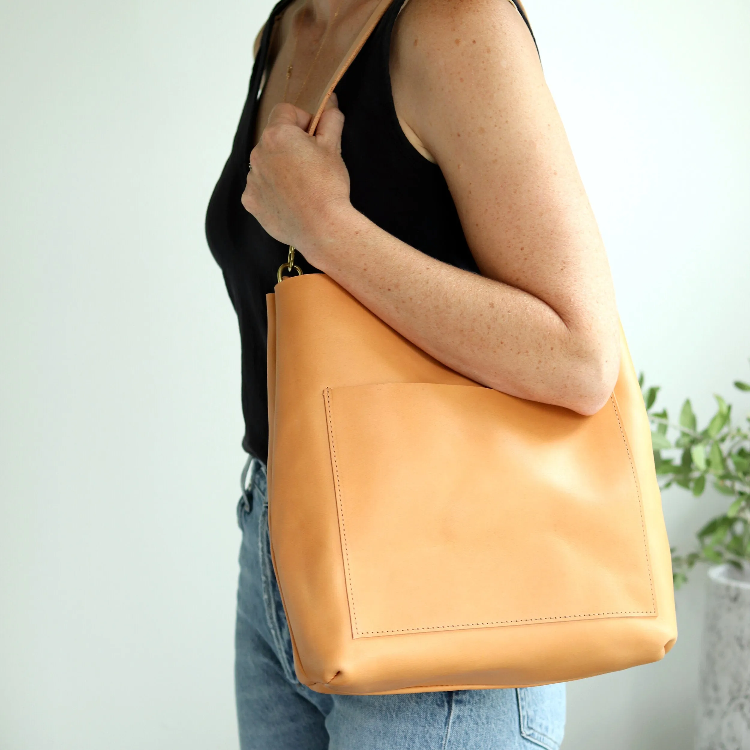 Seconds Sale - Leather Day Bag - Beige