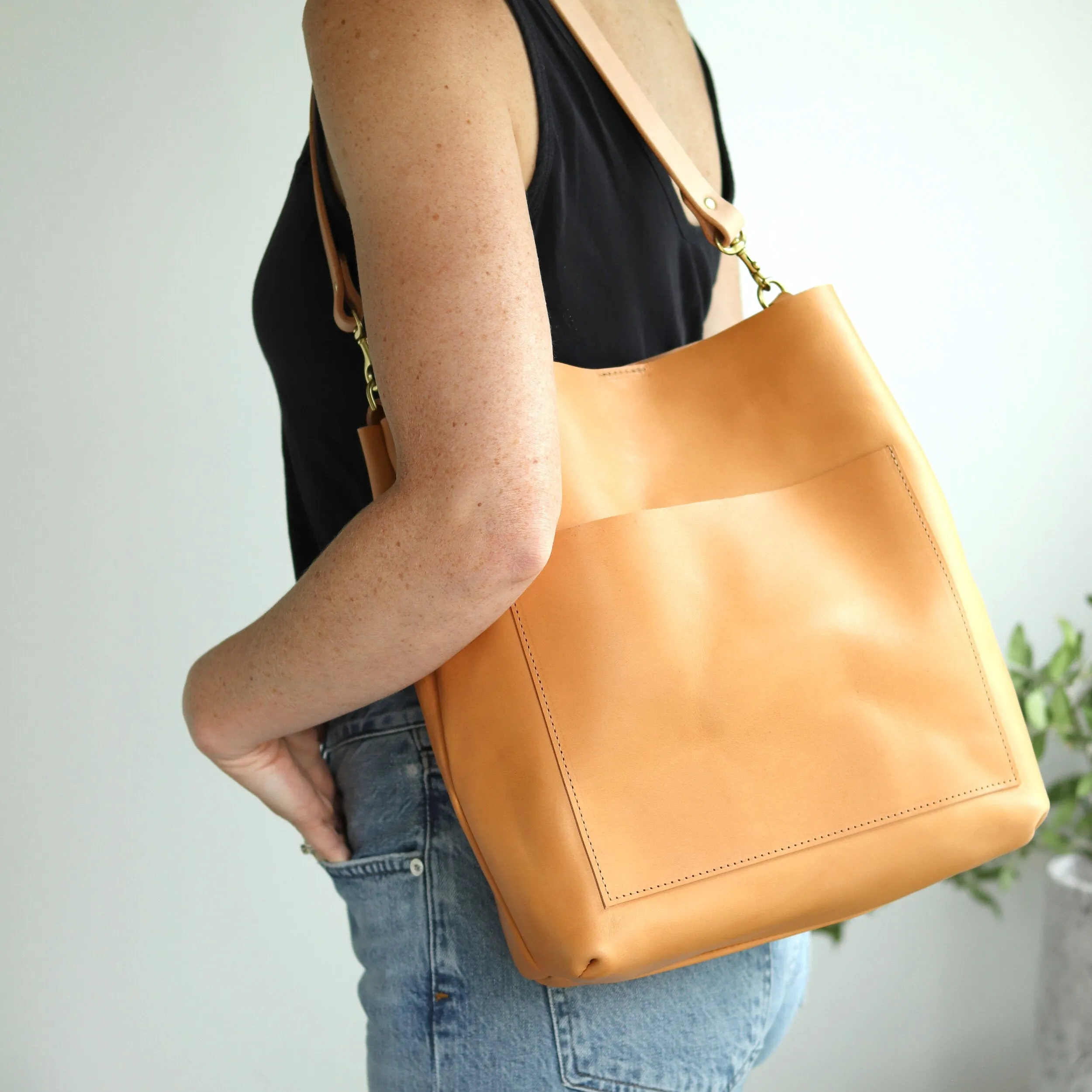 Seconds Sale - Leather Day Bag - Beige