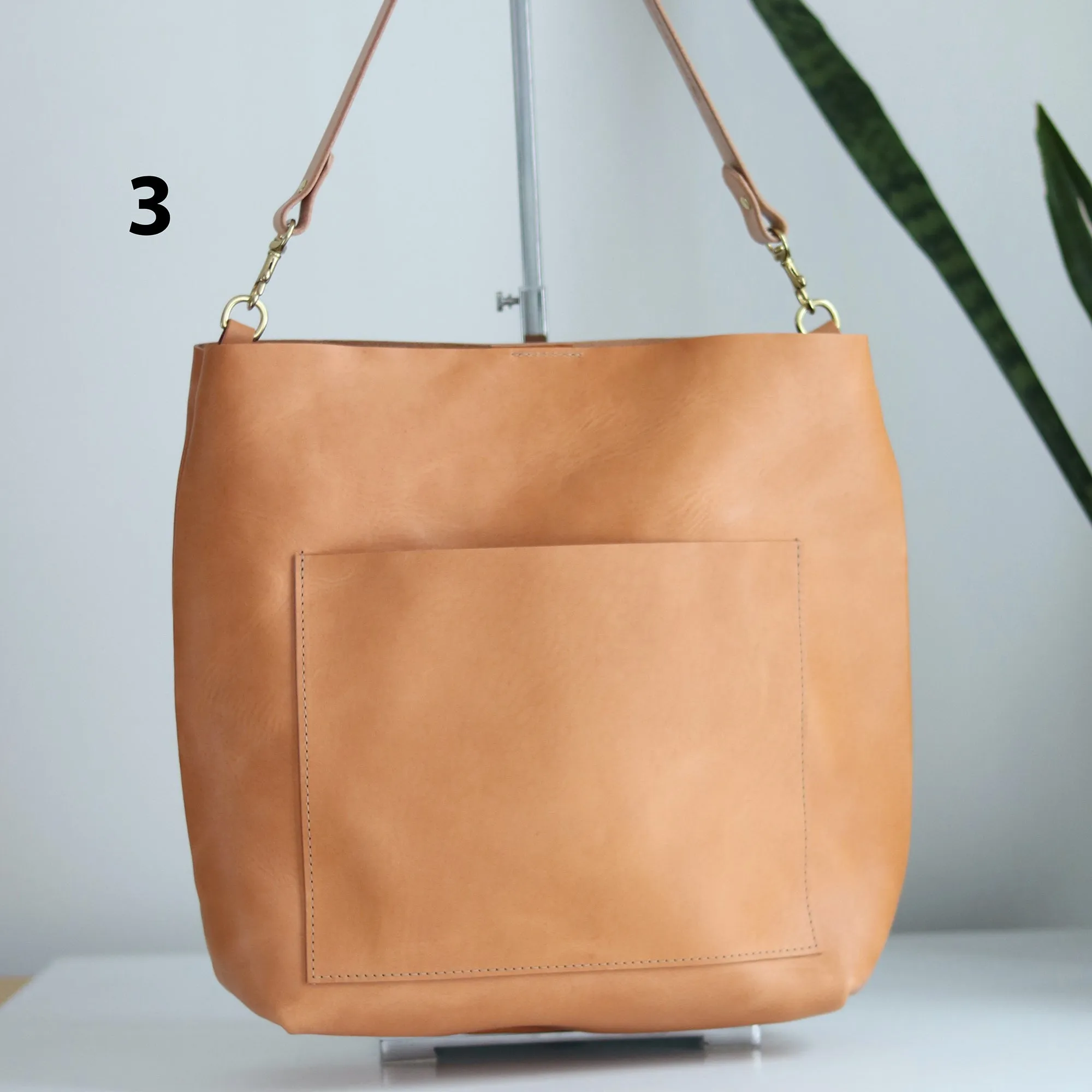 Seconds Sale - Leather Day Bag - Beige