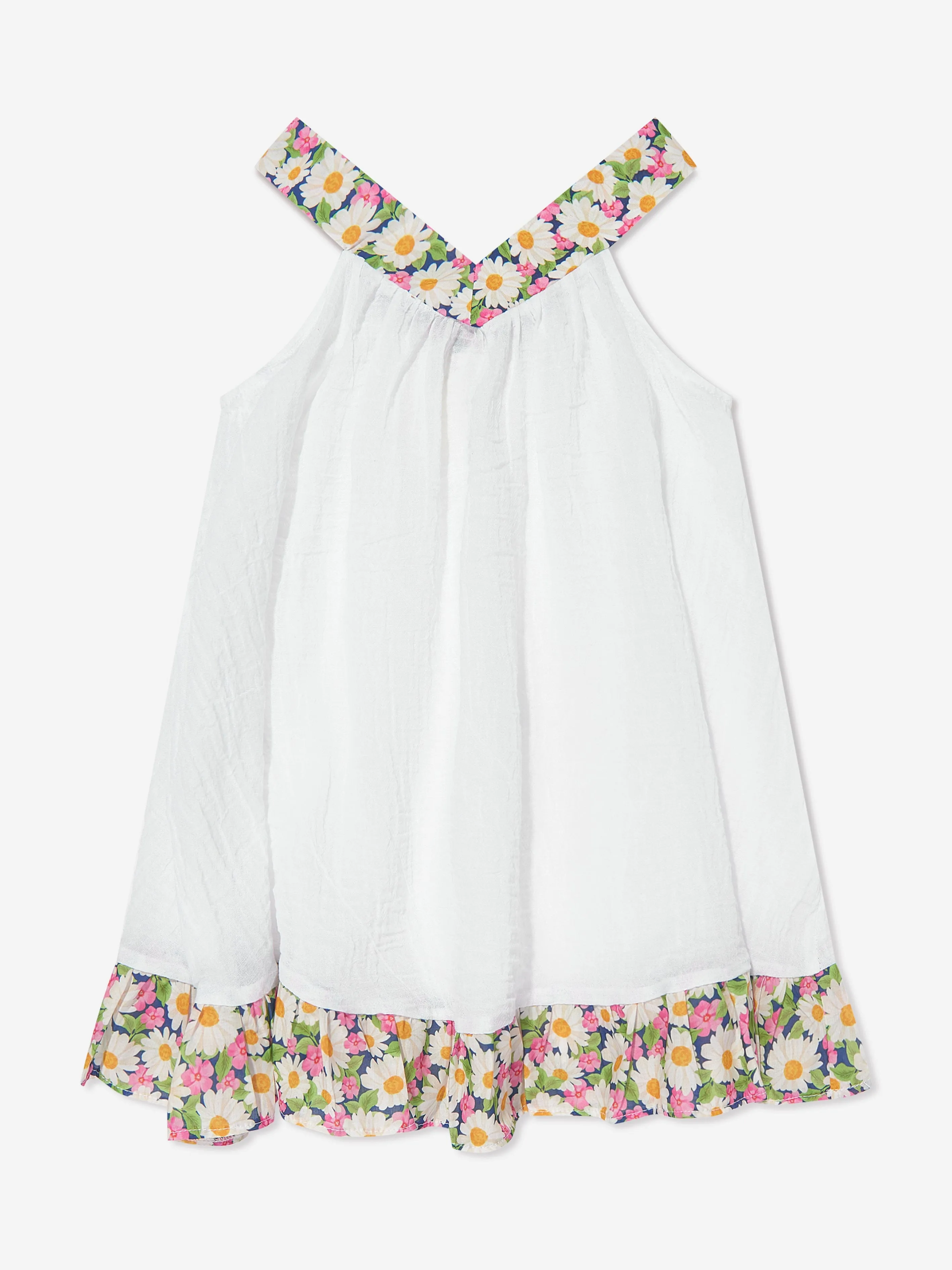 Selini Action Girls Daisy Beach Dress in White