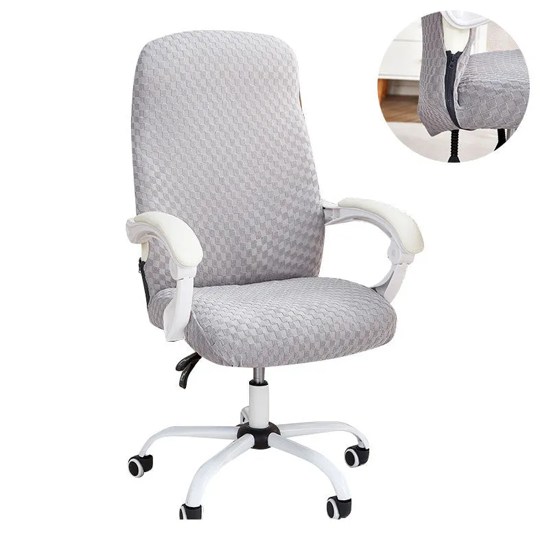 Solid Printed One-Piece Office Chair Cover