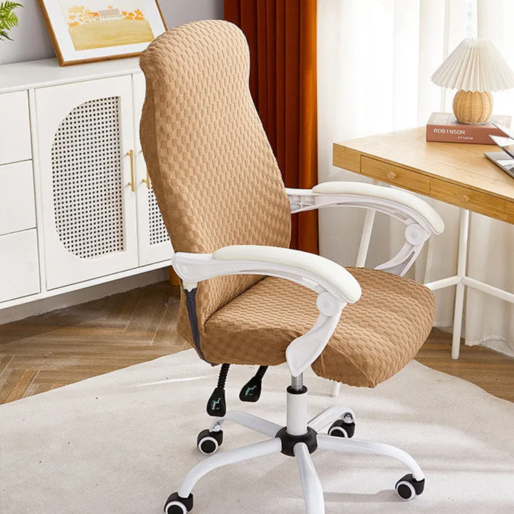 Solid Printed One-Piece Office Chair Cover