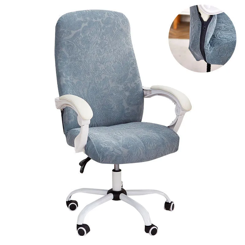 Solid Printed One-Piece Office Chair Cover