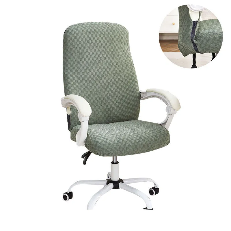 Solid Printed One-Piece Office Chair Cover