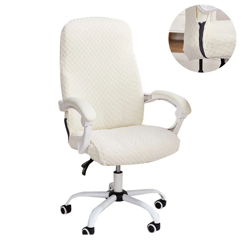 Solid Printed One-Piece Office Chair Cover