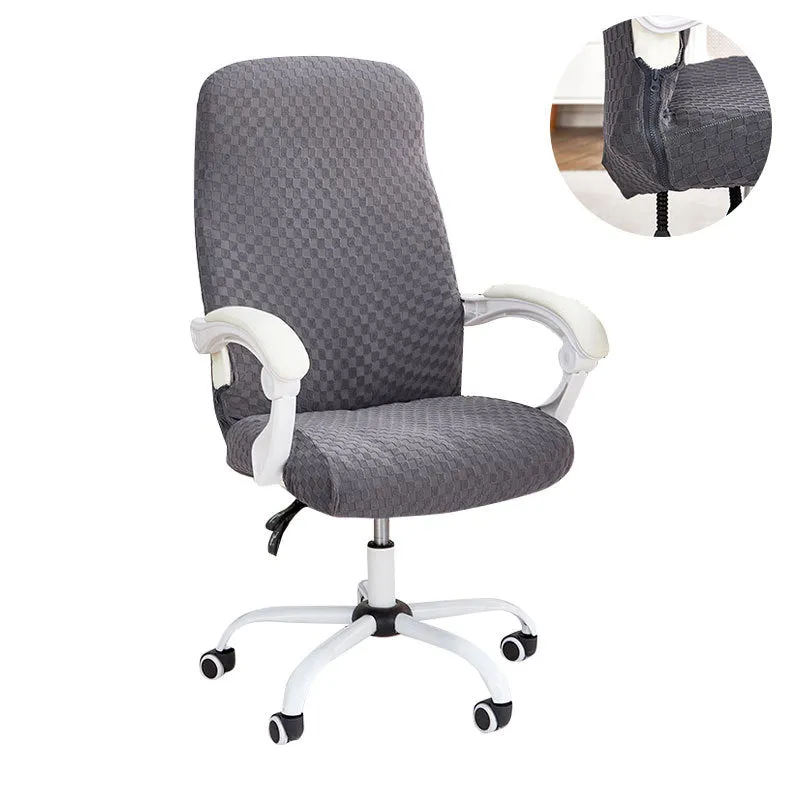 Solid Printed One-Piece Office Chair Cover