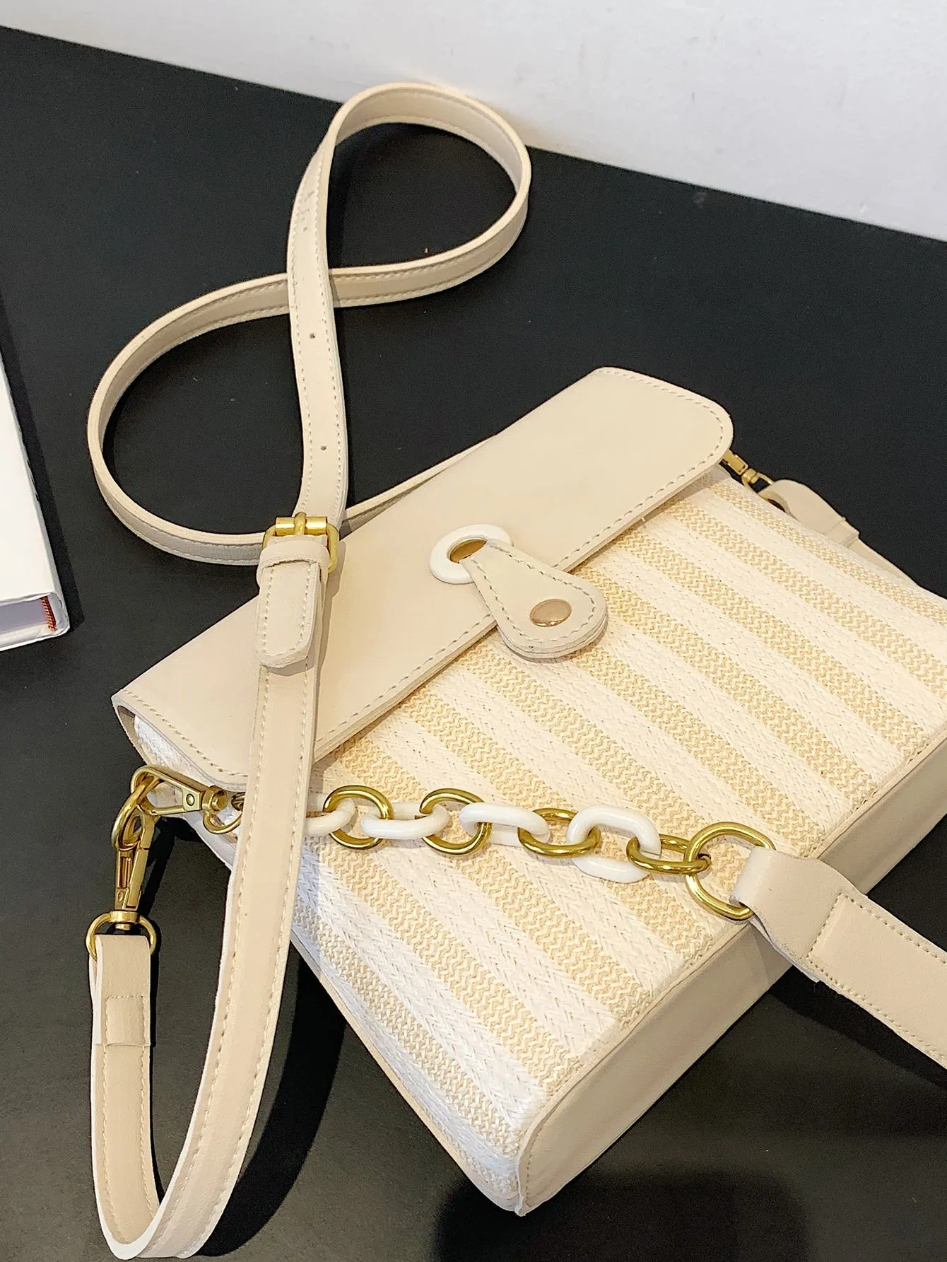 Striped Shoulder Bag