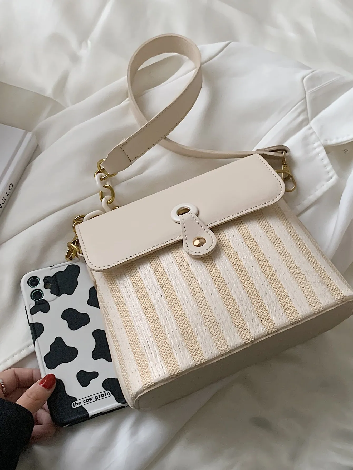 Striped Shoulder Bag