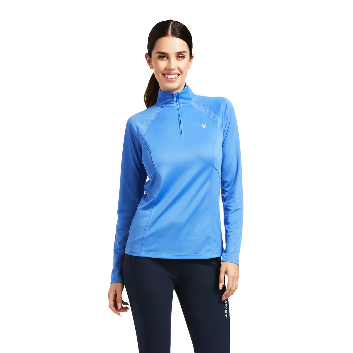 Sunstopper 2.0 1/4 Zip Baselayer- Blue