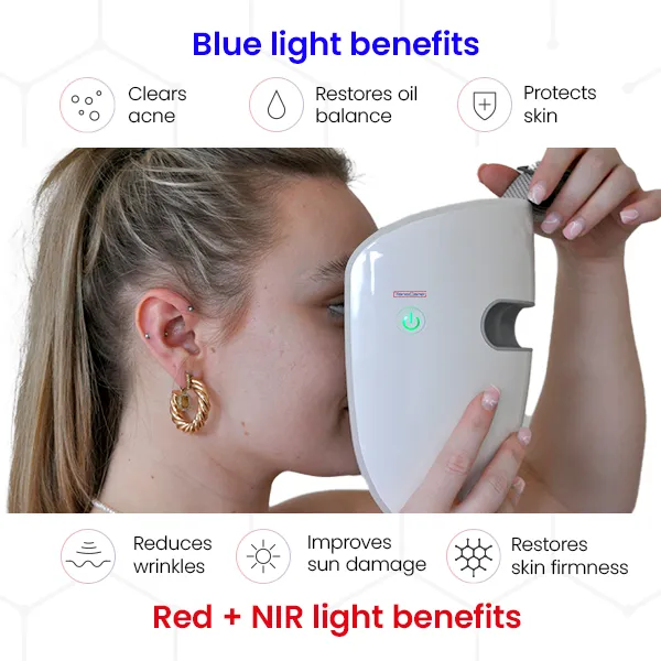 TensCare Glomask – Clinically Proven Blue, Red and Near Infrared Light Therapy Mask