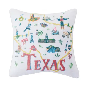 Texas Embroidered Pillow