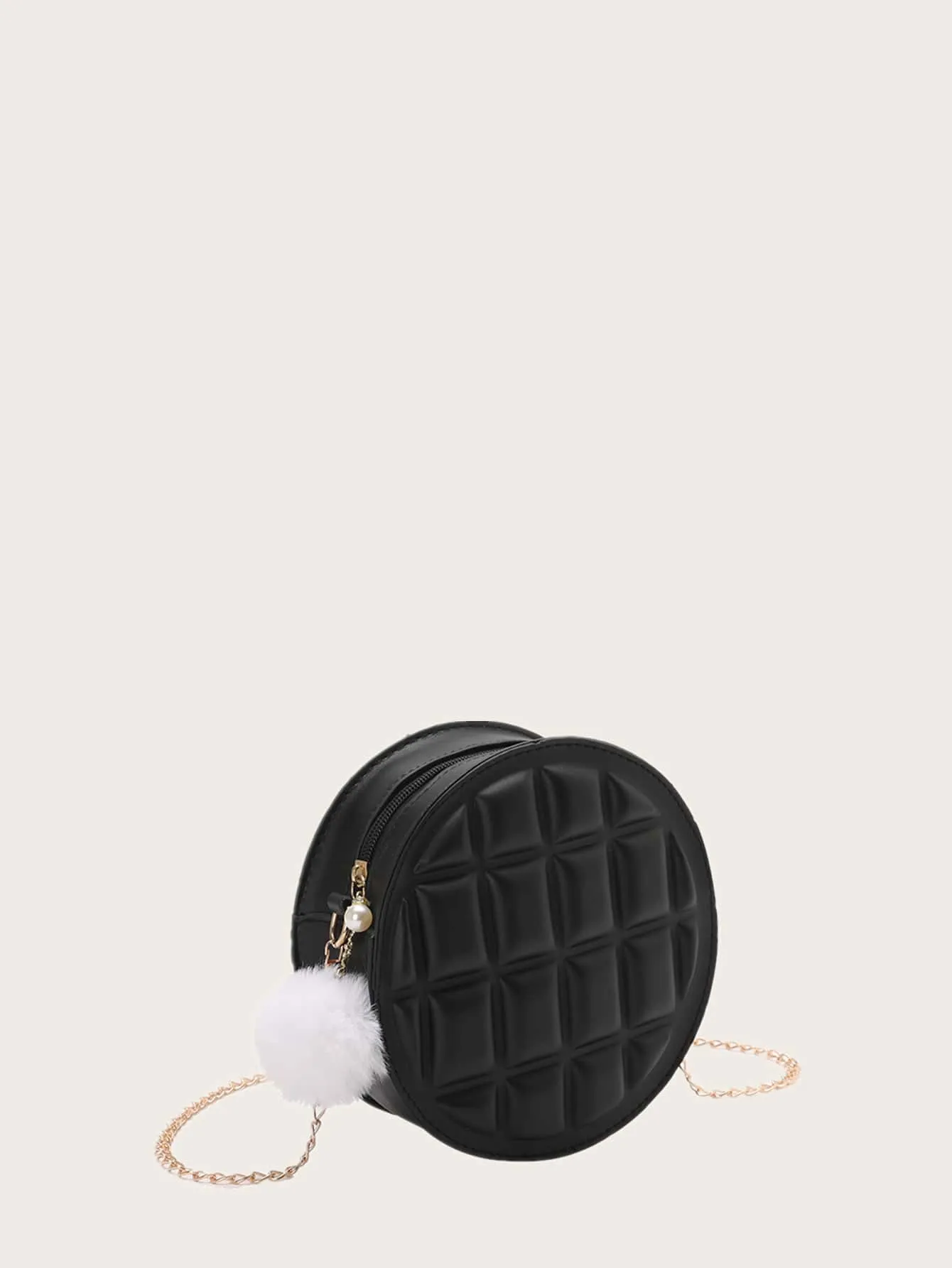 Textured Chain Crossbody Bag