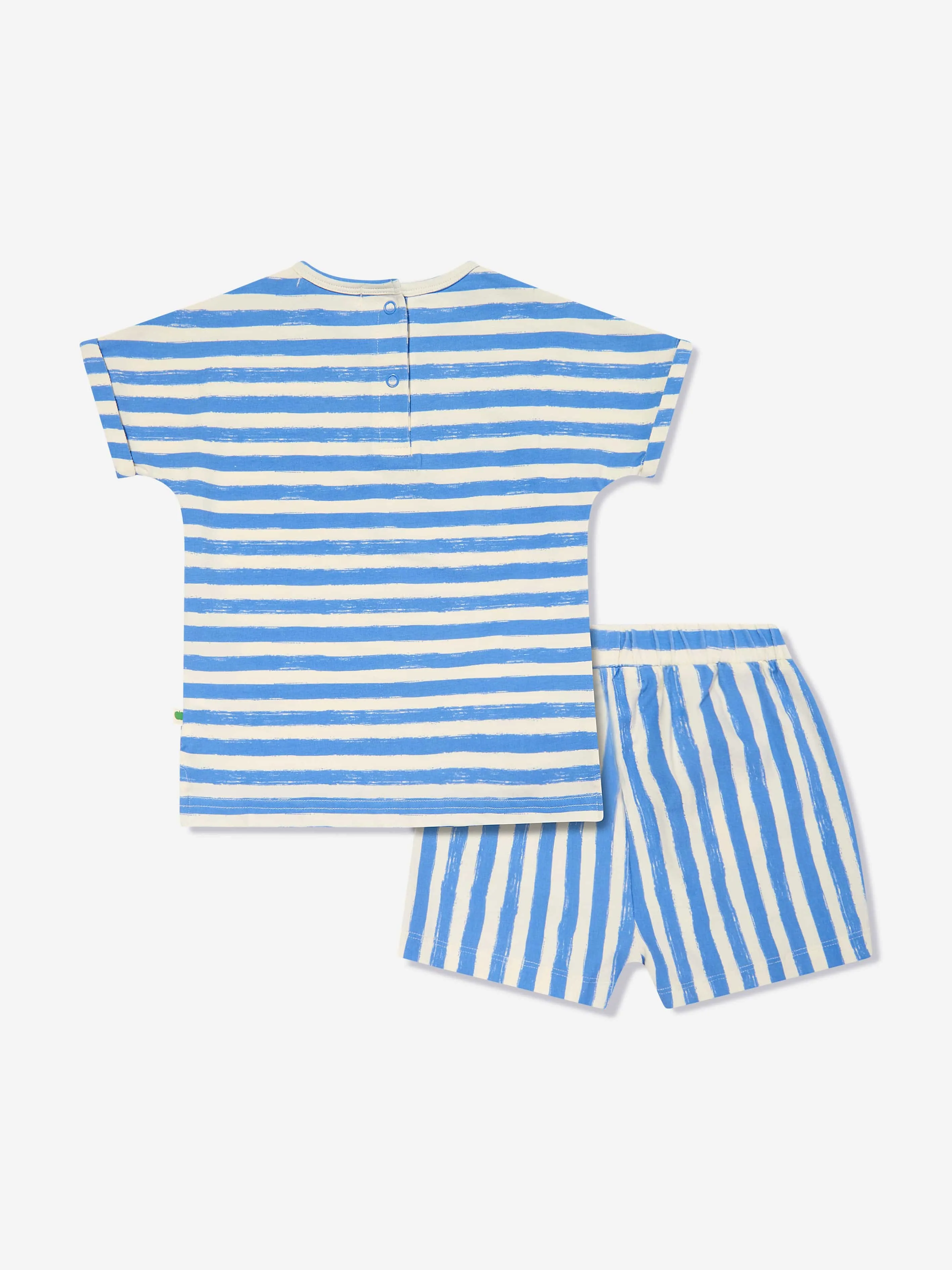 The Bonnie Mob Boys Cruz and Coley Striped Short Set in Blue