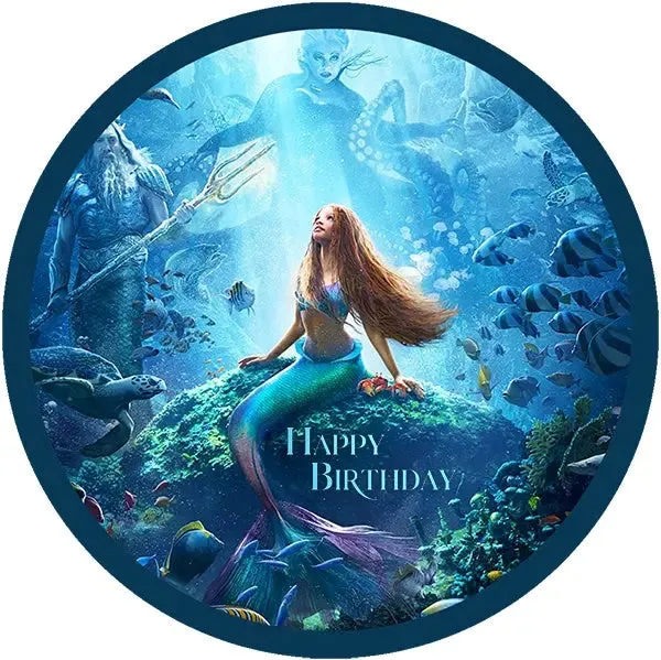 The Little Mermaid 2023 Edible Cake Image