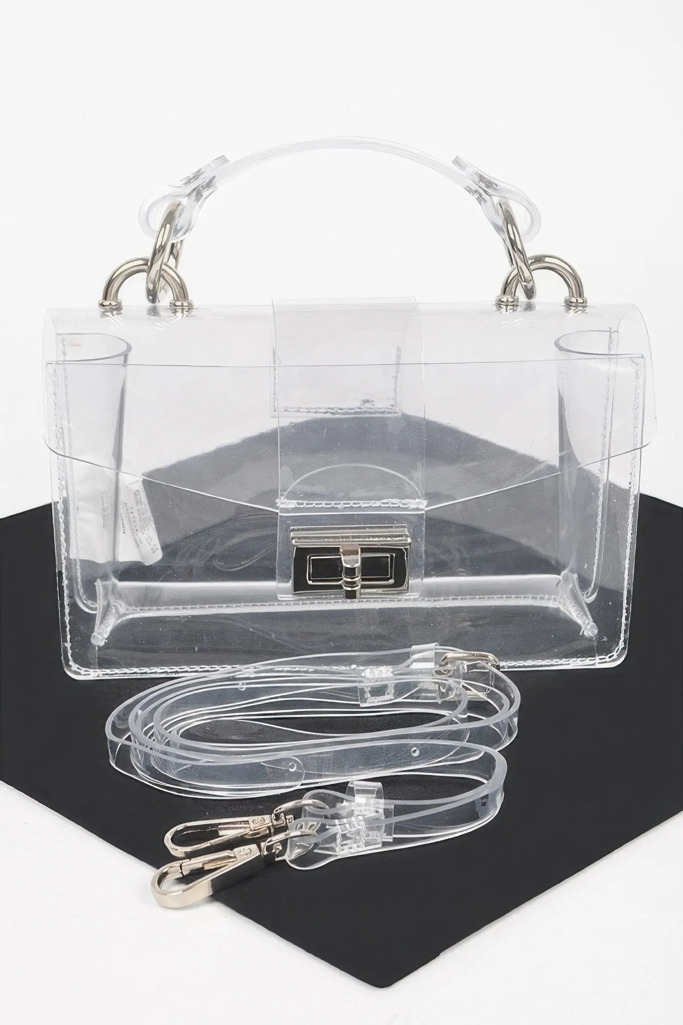 Transparent Top Handle Shoulder Bag