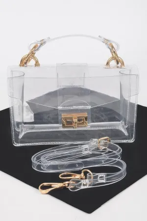 Transparent Top Handle Shoulder Bag