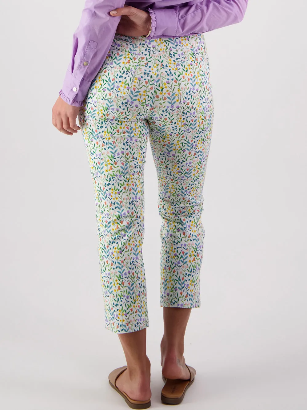 VASSALLI PRINT SLIM LEG 7/8TH PULL ON PANT