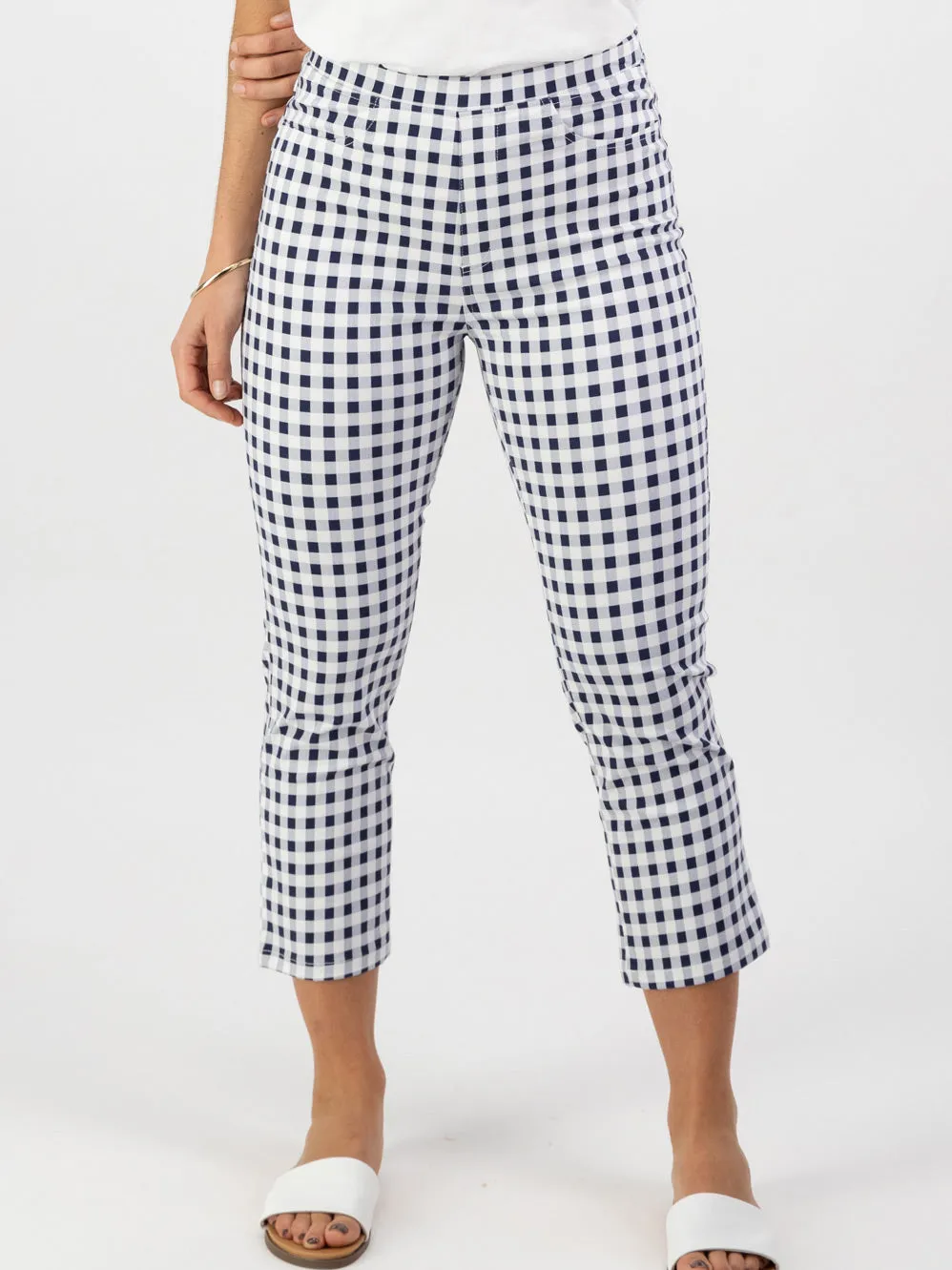 VASSALLI PRINT SLIM LEG 7/8TH PULL ON PANT