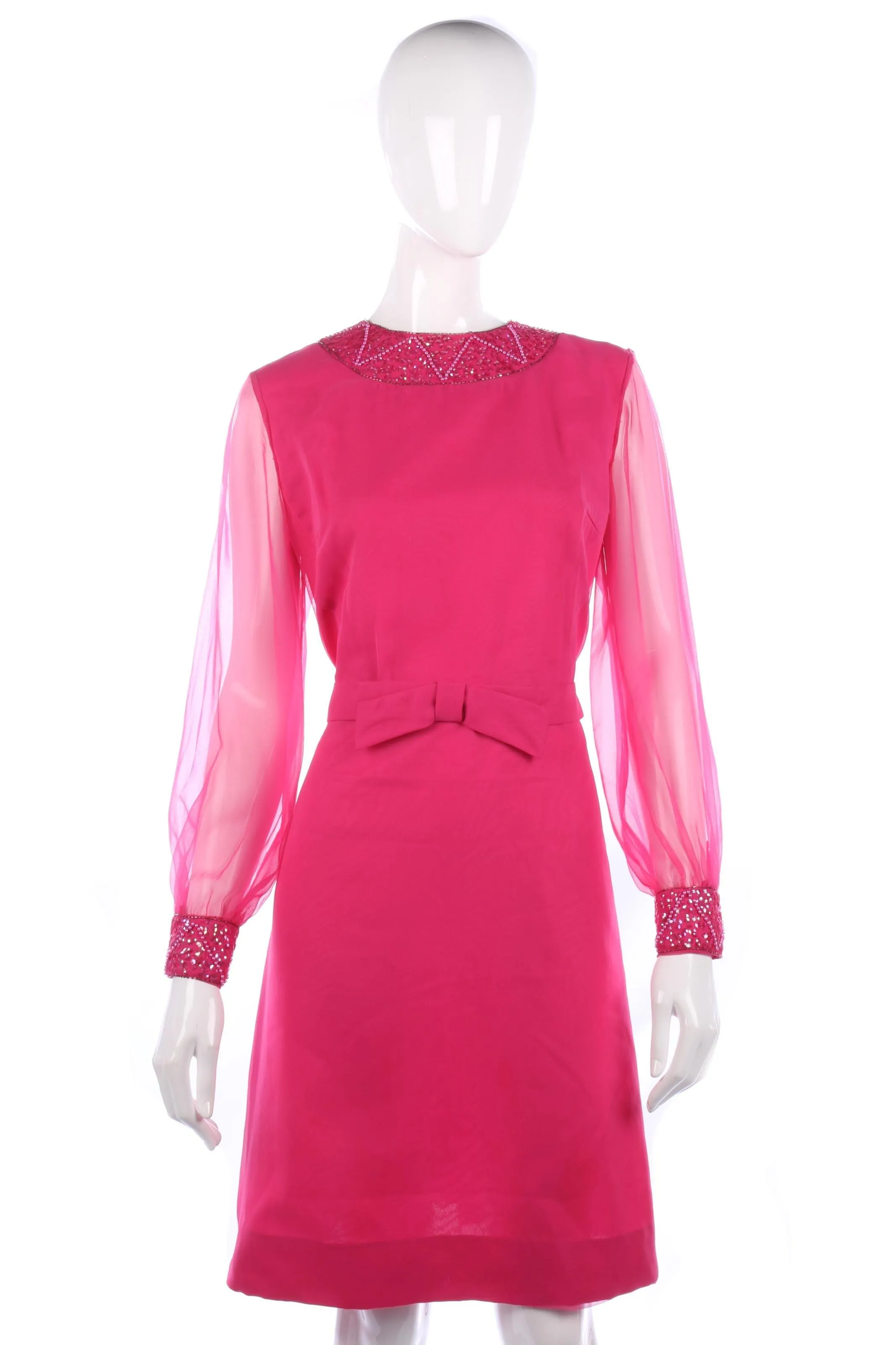 Vintage late 1960's pink dress size M