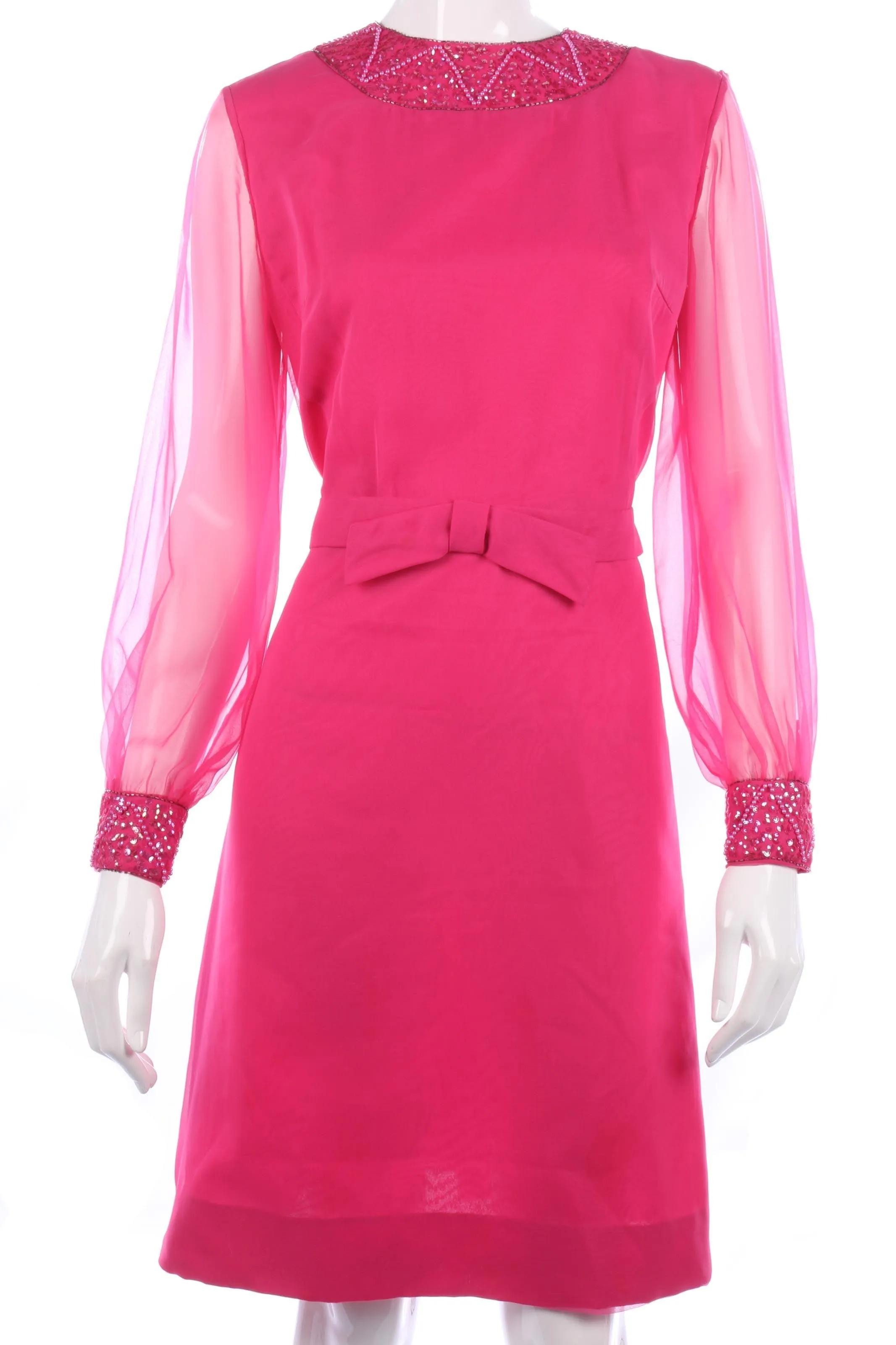 Vintage late 1960's pink dress size M