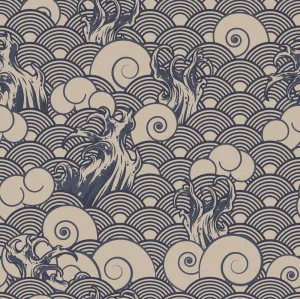 Vintage Sea & Scallop Pattern