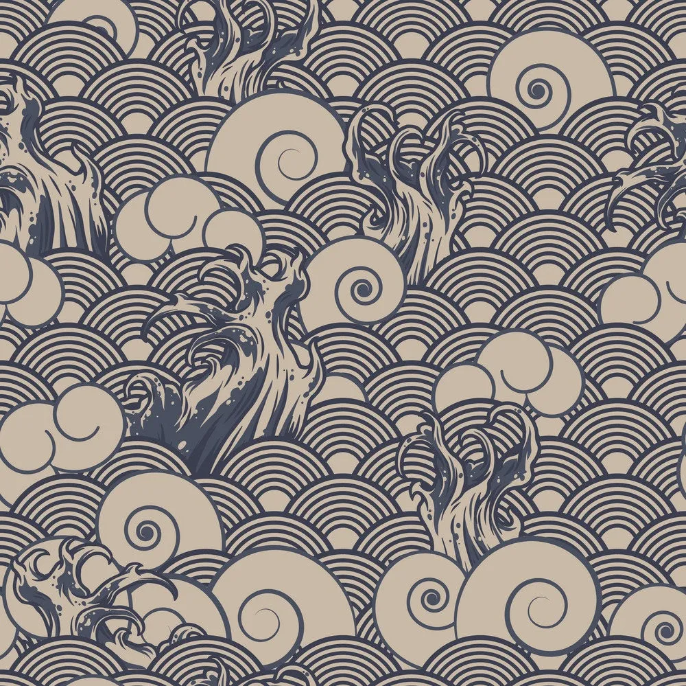 Vintage Sea & Scallop Pattern