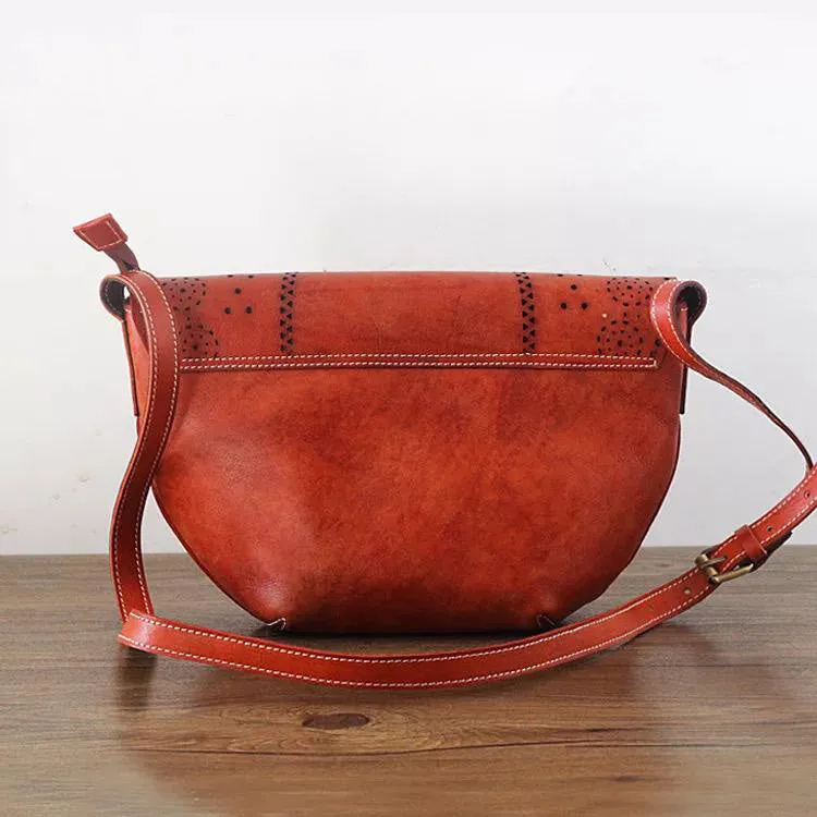 Vintage Womens Boho Leather Cross Body Bags Purses Side Bag for Womens