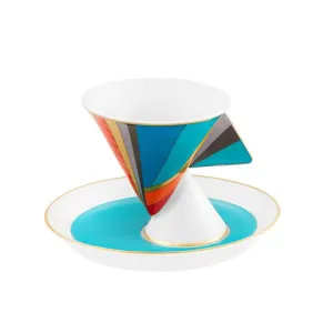 Vista Alegre Futurismo Coffee Cup and Saucer (One Cup and Saucer)