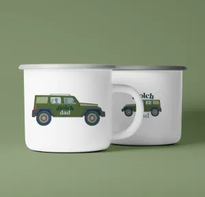 Welsh Enamel Camping Mug 'Diolch Dad'