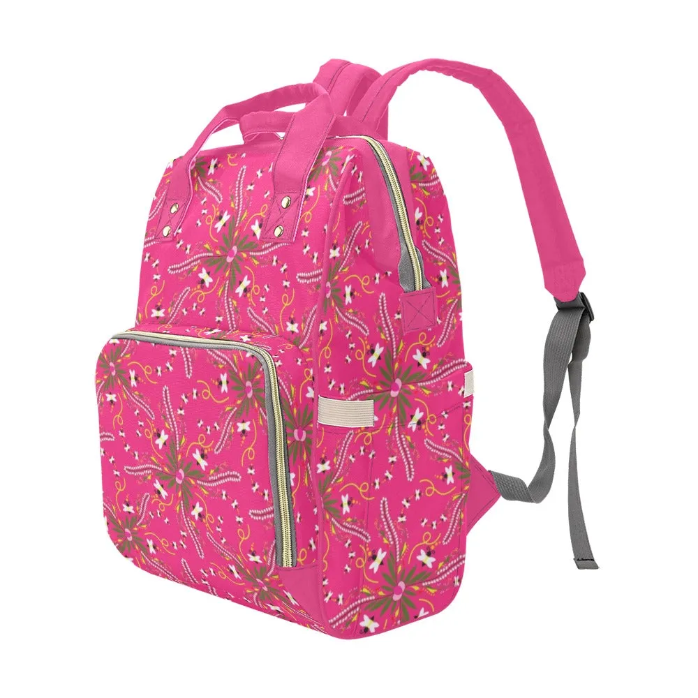 Willow Bee Bubblegum Multi-Function Diaper Backpack/Diaper Bag