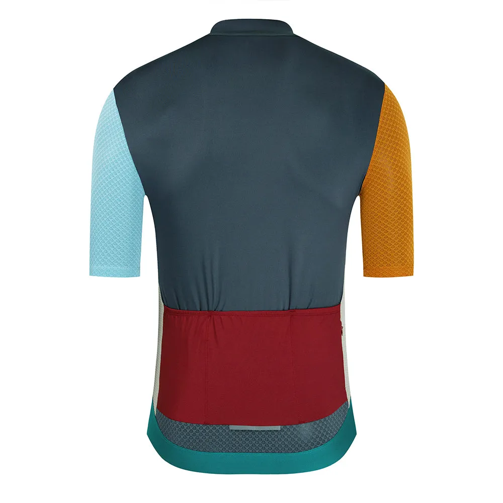 YKYW 2024 Men's New Cycling Jersey Moisture Wicking Quick Dry Multiple Color Combinations Colorblocking Dark Green Green